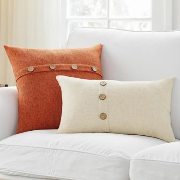 Decorative Throw Pillow Covers Cases Cottage Farmhouse Accent Fall Decor Orange - Picture 9 of 10